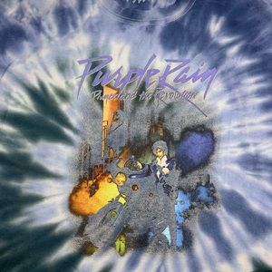 Prince Tops - Prince Purple rain tie dye crop tee Prince Tops - Prince Purple rain tie dye crop tee